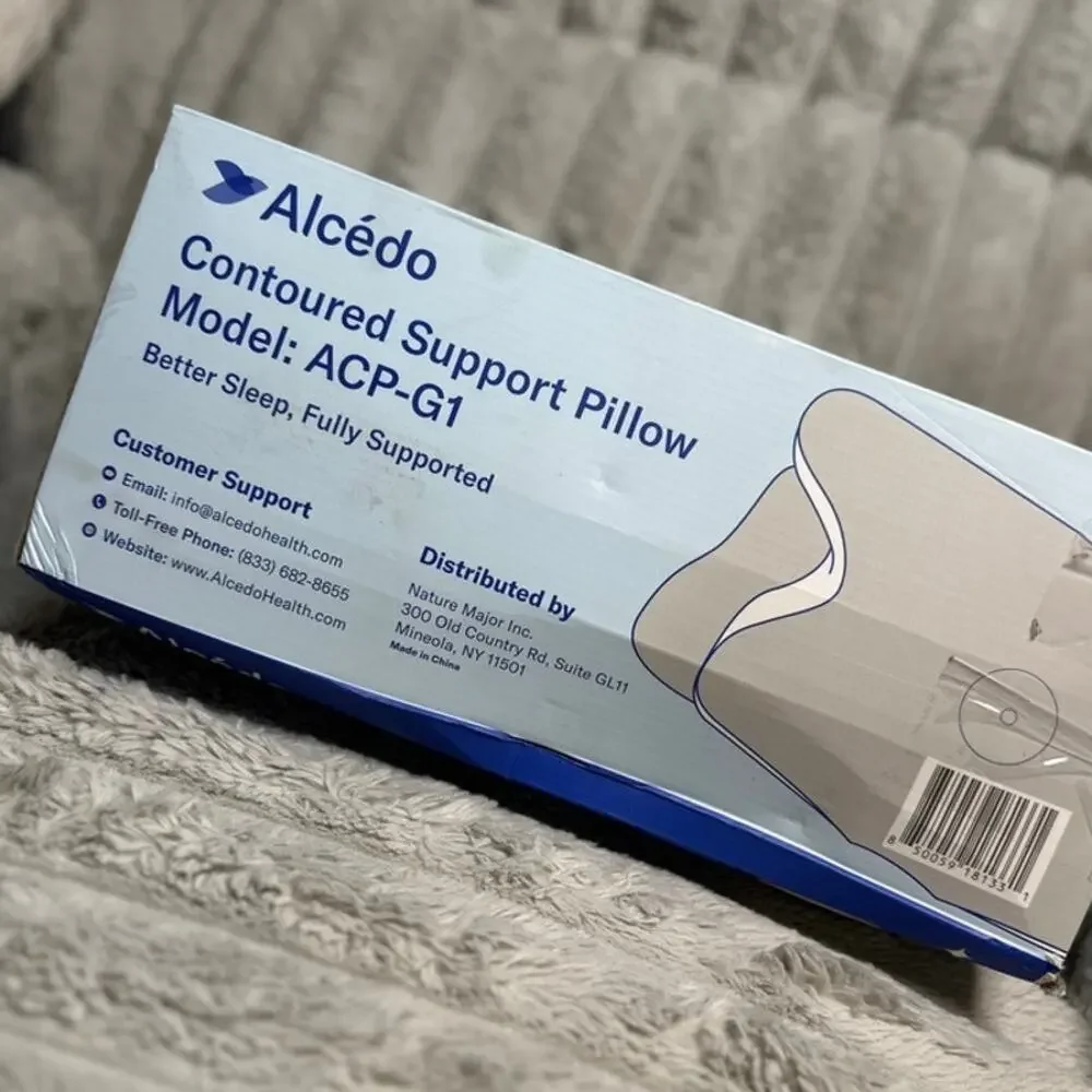 Alcedo Cervical Memory Foam Pillow Ergonomic Contour Neck Support New